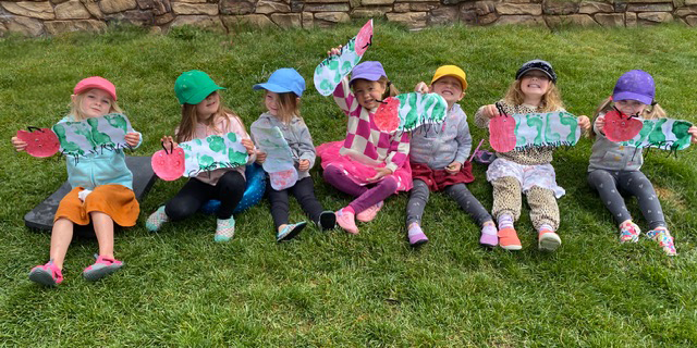 Kids in the grass